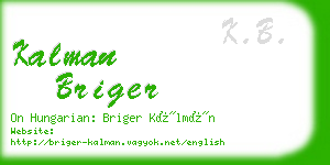 kalman briger business card